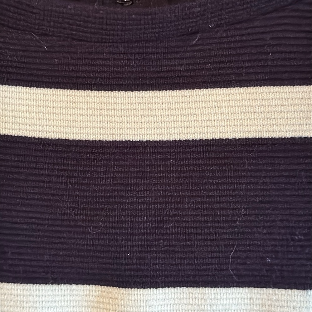 LOFT dress black and white stripe - Picture 5 of 6